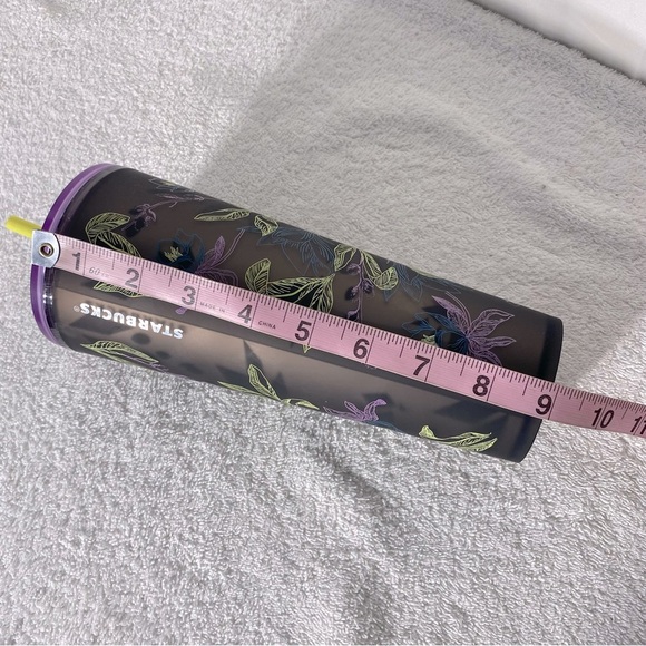 Starbucks 2024 Winter Purple Blossom Floral Soft Touch Tumbler with Straw - Picture 13 of 13